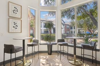 Elegant clubroom with resident coffee bar
